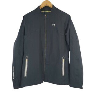 Under Armour Full Zip‎ Jacket Long Sleeve Black Activewear Womens Medium EUC